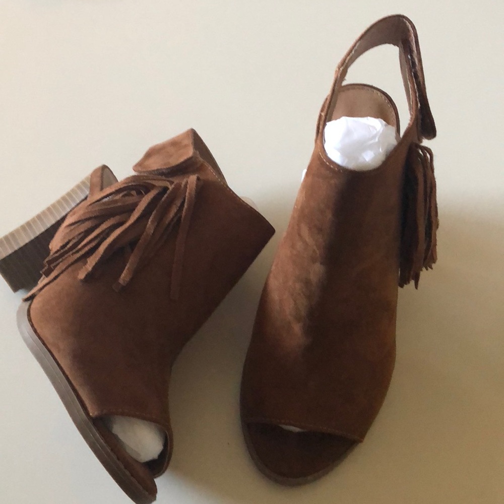 Suede booties NWOT